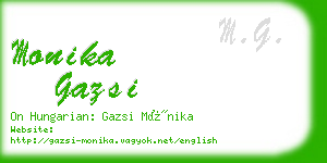 monika gazsi business card